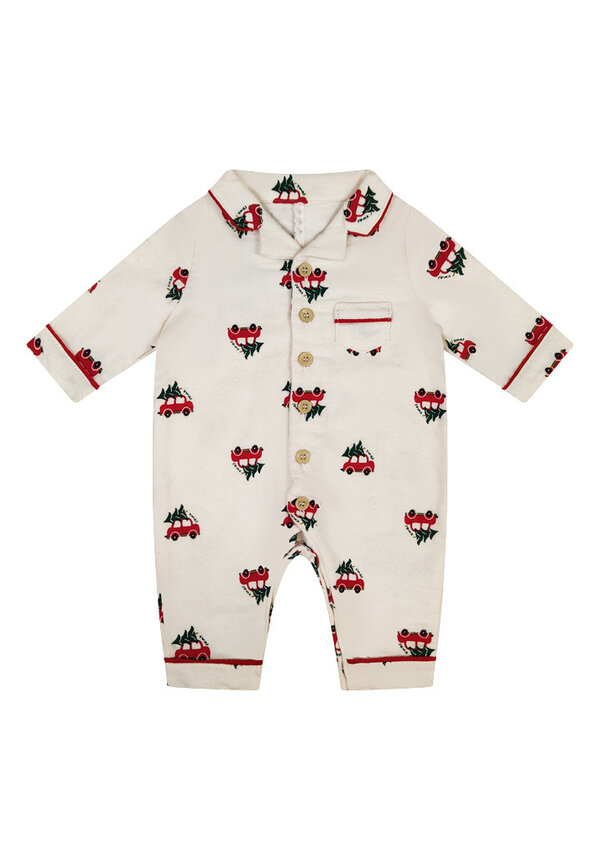 Boxpakje / Pyjama Auto Kerstboom Wit - Baby's