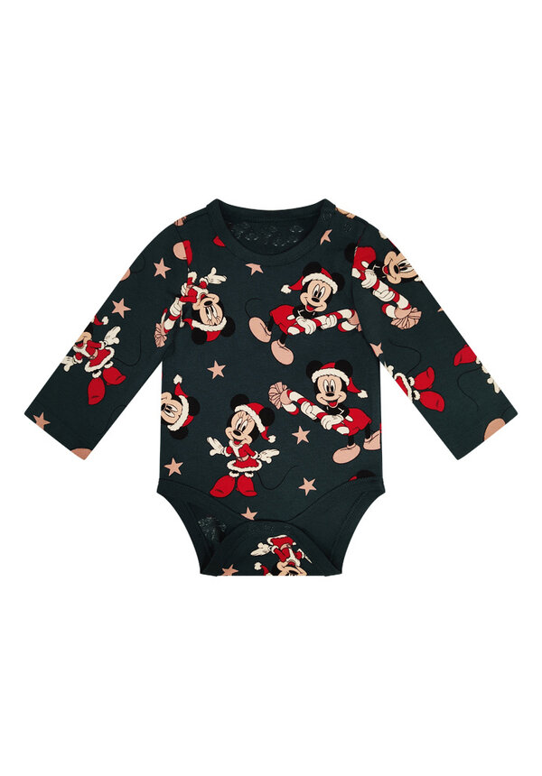 Kerst Romper Mickey & Minnie Mouse Groen - Baby's