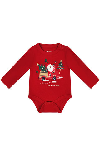 Kerst Romper Looking For A Christmas Tree Rood - Baby's 