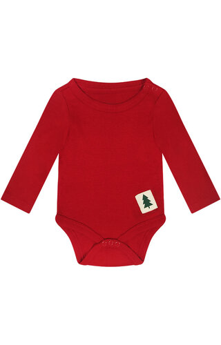 Kerst Romper Icon Onderkant Rood - Baby's 