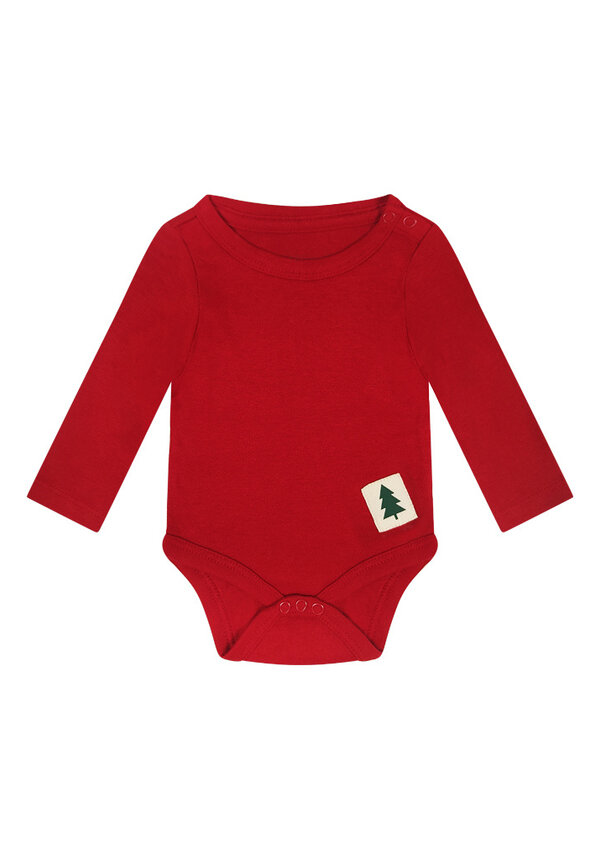 Kerst Romper Icon Onderkant Rood - Baby's