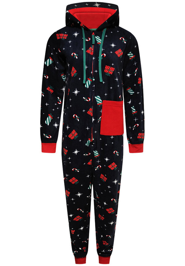Kerst Onesie Donkerblauw - Dames