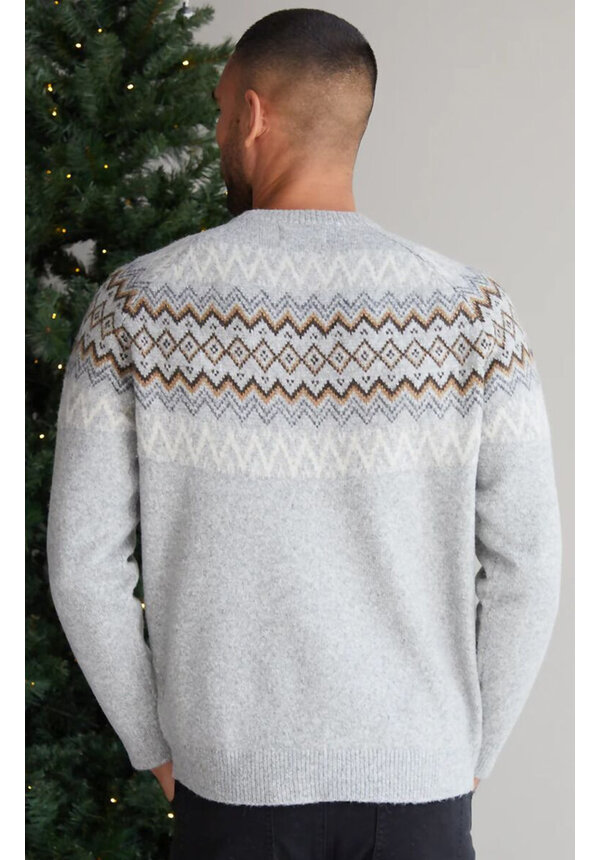 Kersttrui Noors Lichtgrijs - Heren