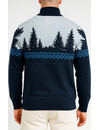 Kersttrui Quarter Zip Donkerblauw - Heren