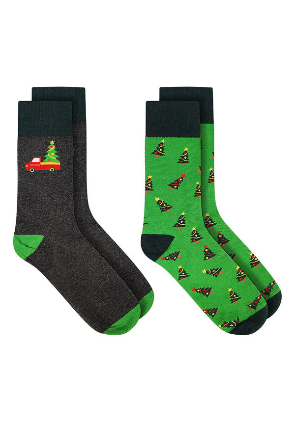 Kerstsokken 2 pack | M - Jongens & Heren