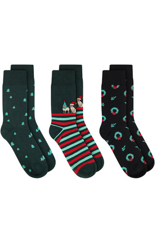Kerstsokken 3 pack | O - Heren 