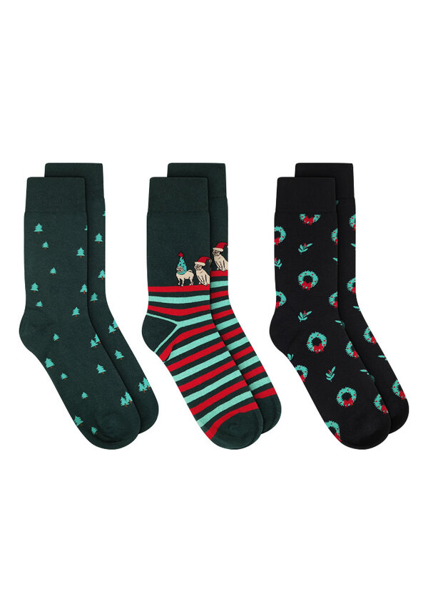 Kerstsokken 3 pack | O - Heren