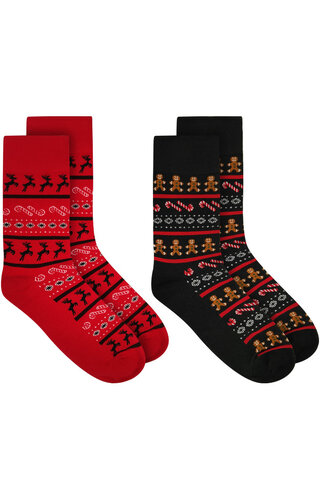 Kerstsokken 2 pack | S - Heren 