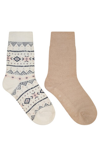 Kerst thermosokken 2 pack | K - Dames 