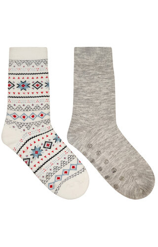 Kerst thermosokken 2 pack | L - Dames 