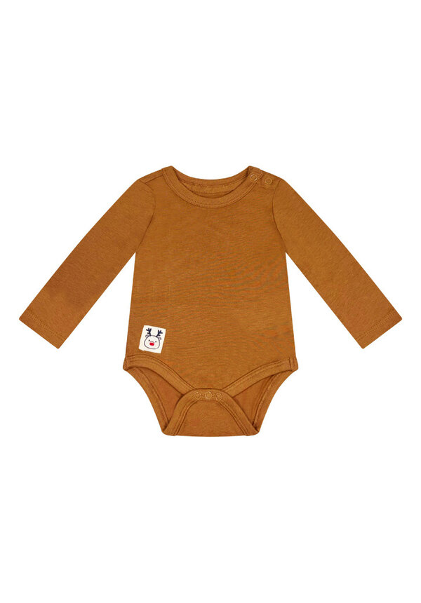 Kerst Romper Icon Onderkant Kaki - Baby's