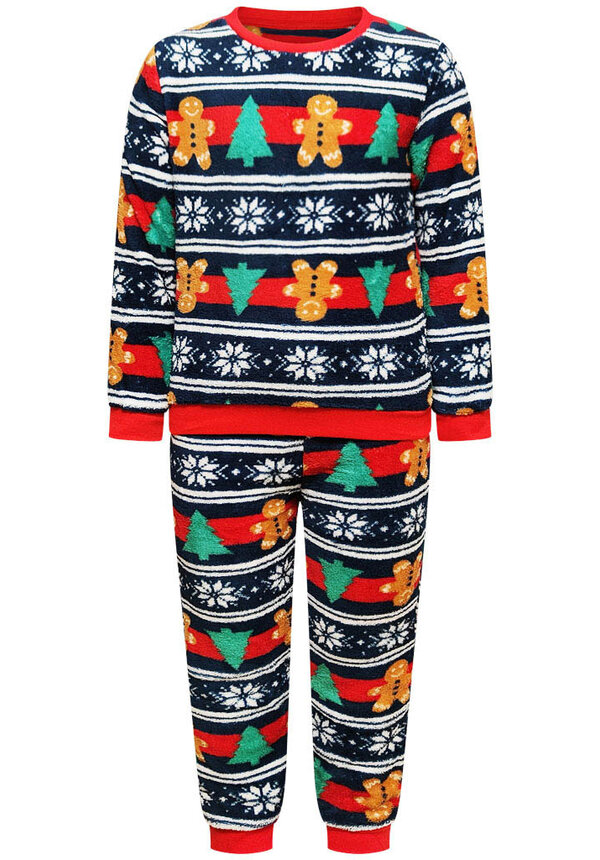 Kerst Lounge Set Noors Blauw Rood - Kinderen