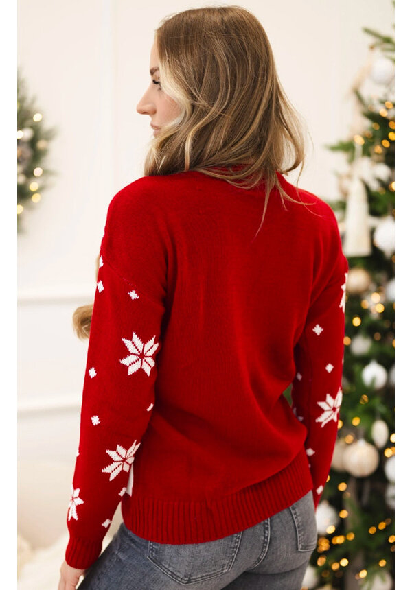 Kersttrui Ski Ya Later Rood - Dames