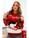 Kersttrui Ski Ya Later Rood - Dames