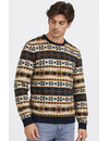 Kersttrui Klassiek Noors Navy/Crème - Heren