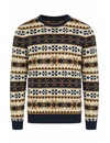 Kersttrui Klassiek Noors Navy/Crème - Heren