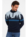 Kersttrui Quarter Zip Donkerblauw - Heren