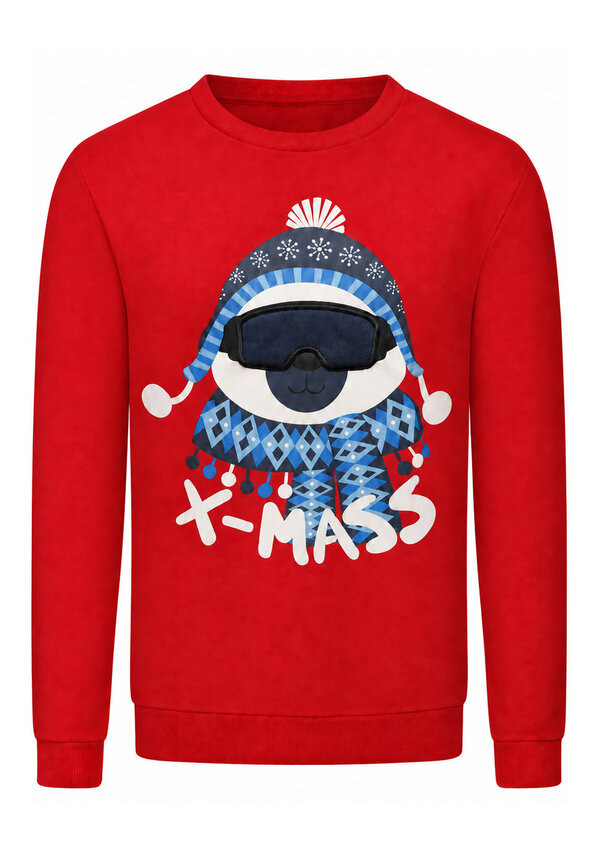 Kersttrui Ijsbeer X-mass Rood - Heren
