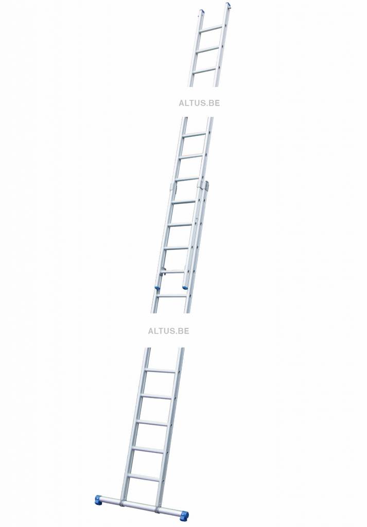 Solide Solide 2-delige professionele schuifladder c2x24RB met stabilisator balk