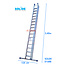 Solide 3-delige schuifladder model D3x16