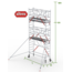 Altrex RS Tower 51-S met Safe-Quick 0.90(B) x 3.05(L) x 4.20m (VH) = 6.20m (WH)