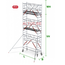 RS Tower 51-S met Safe-Quick 0.90(B) x 3.05(L) x 5.20m (VH) = 7.20m (WH)