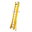 STALTOR 3-delige glasvezel omvormladder 3x10 alu sporten verbrede basis opengaande bomen