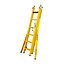 STALTOR 2-delige glasvezel omvormladder 2x6 sporten verbrede basis opengaande bomen