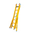 STALTOR 2-delige glasvezel omvormladder 2x7 sporten verbrede basis opengaande bomen