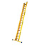 STALTOR 2-delige glasvezel schuifladder met touw 2x15 sporten met stabibalk