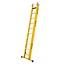 STALTOR 2-delige glasvezel opsteekladder 2x10 alu sporten met stabibalk