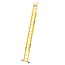 STALTOR 2-delige glasvezel opsteekladder 2x14 sporten met stabibalk