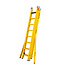 STALTOR 3-delige glasvezel opsteekladder 3x8 sporten verbrede basis opengaande bomen