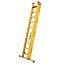 STALTOR 3-delige glasvezel omvormladder 3x10 alu sporten met stabibalk