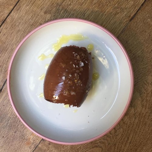 Bar Pif Dark chocolate ganache, olive oil + seasalt Bar Pif Dark chocolate ganache, olive oil + seasalt