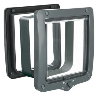 Trixie 4-Way Cat Flap XL Large Cats grey