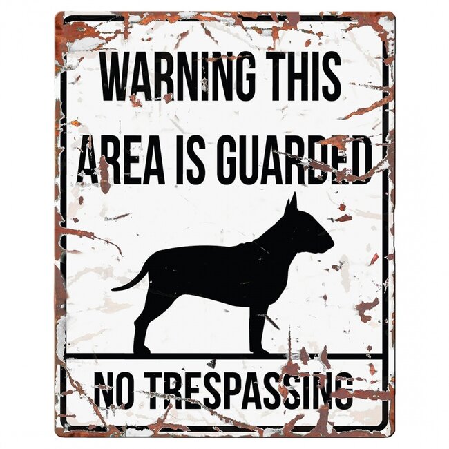 D&D Warning Sign Bull Terrier