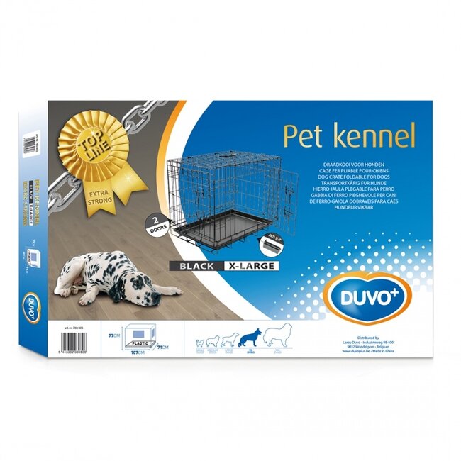 Duvo+ Dog Crate Topline Black