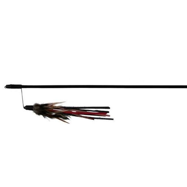 Trixie Play Wand with Leather Straps and Feathers