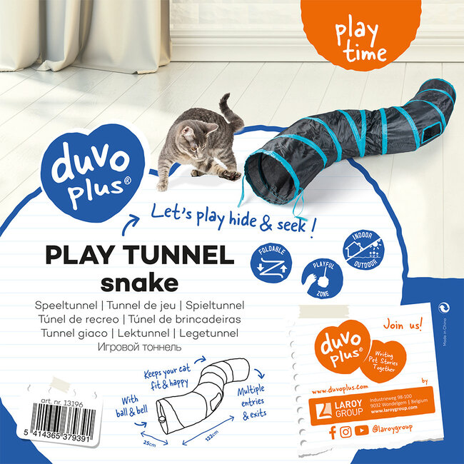 Duvo+ Snake Cat Play Tunnel