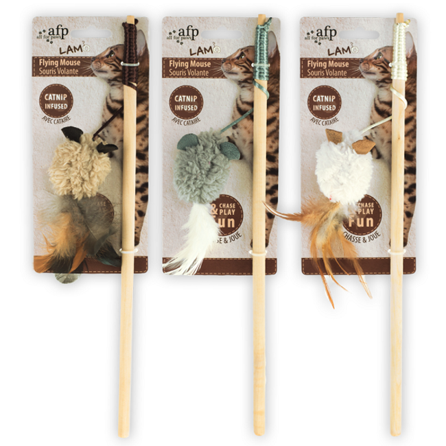 All For Paws Play Wand Lambswool Mouse