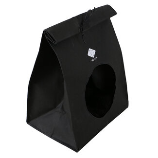 D&D Cat Bed Oscar Paper-Look Black