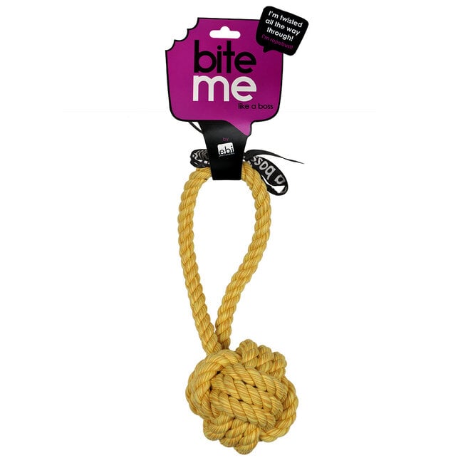EBI Bite Me Ball with Loop Yellow