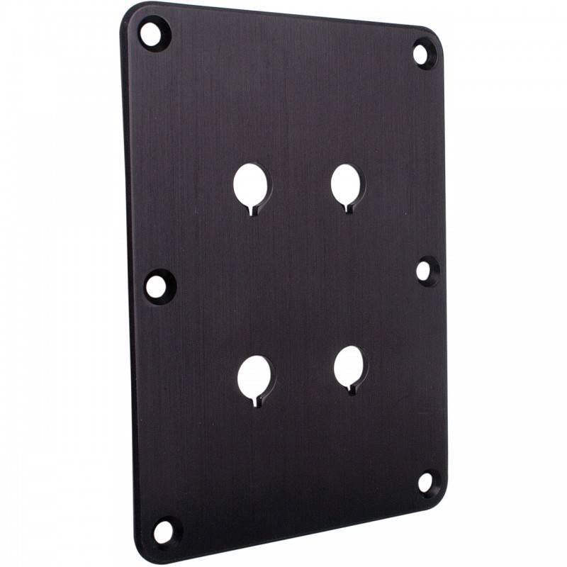 DBPP-BK Double Binding Post Back Plate Black Anodized