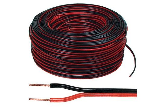 2x1.5mm2 rot/schwarz Lautsprecherkabel per meter