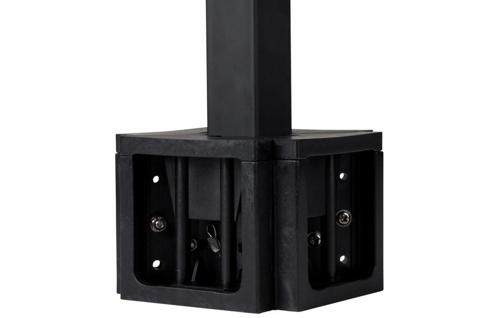 QS204PB 4-Way Pole Mount Lautsprecherhalterung für QS204-4 Quadrant-Lautsprecher - Schwarz