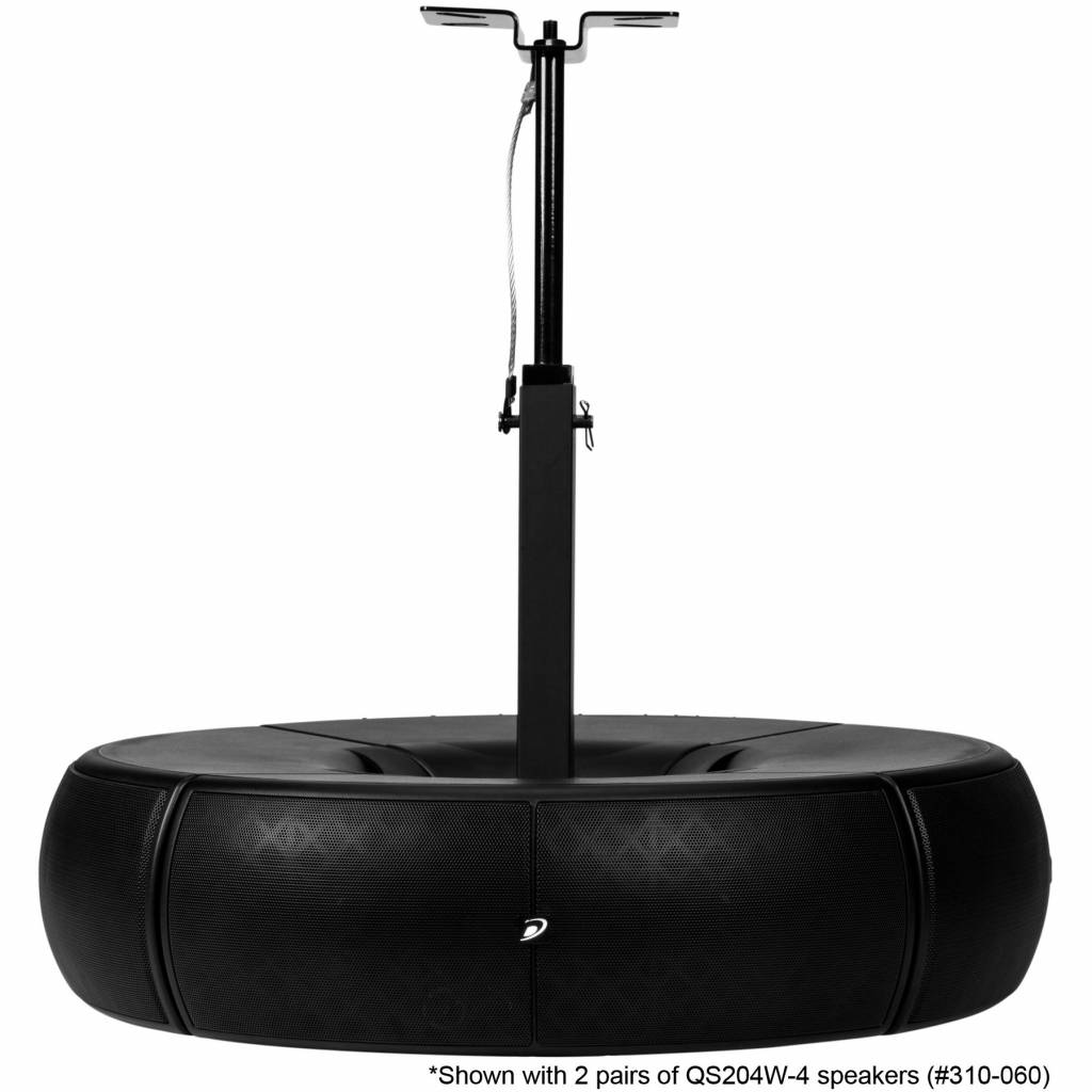 QS204PB 4-Way Pole Mount Speaker Bracket