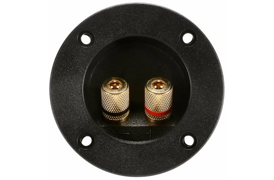 Round Speaker Terminal Cup 2-15/16" Gold Banana Binding Post