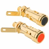 Veerbelaste Binding Post | Paar | Verguld