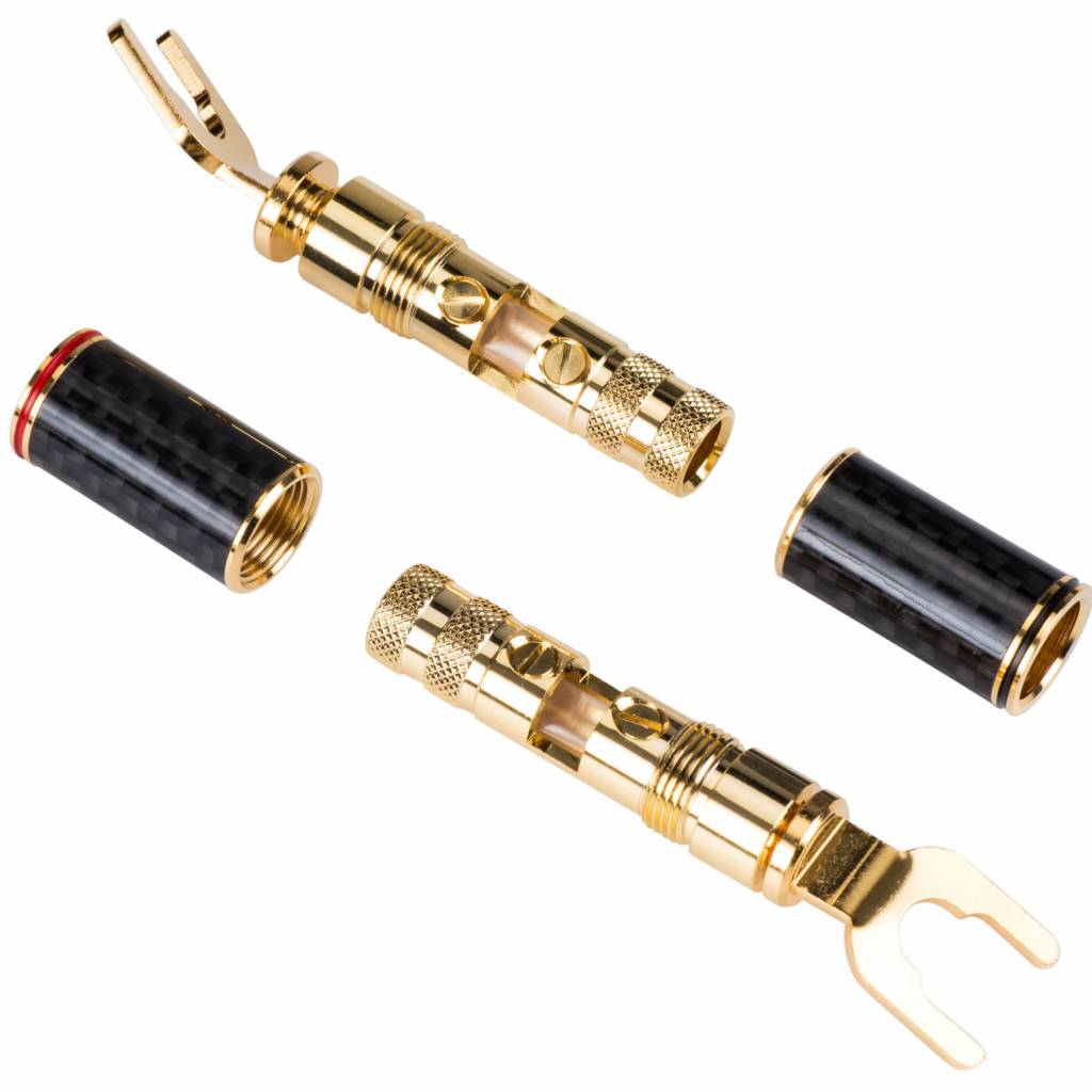 1/4" to 3/8" Spade Terminal with Dual Set Screws 2 Pair